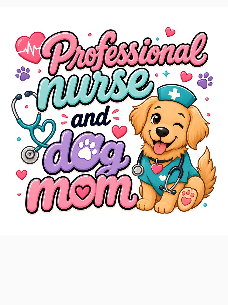 Professional Nurse and Dog Mom — Funny Nurse Dog Mom Gift Shirt by DoggyDayLove