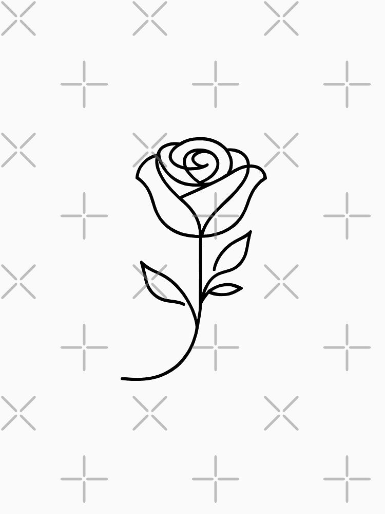 Minimalist Rose Line Art by designssamaya