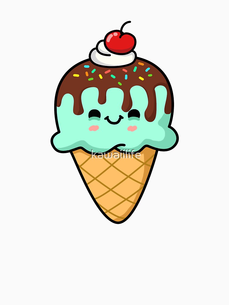 Kawaii Mint Ice Cream Cone by kawaiilife