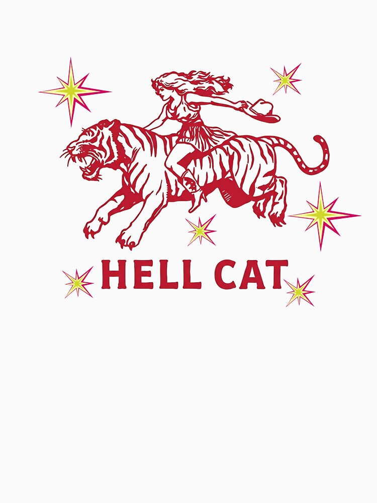 Vintage Cowgirl Hell Cat T-Shirt - Retro Cowgirl Western Shirt - Aesthetic Tee - Tiger Shirt - Funny Trendy Shirt - Gift for Her or Him by ezuldeen48