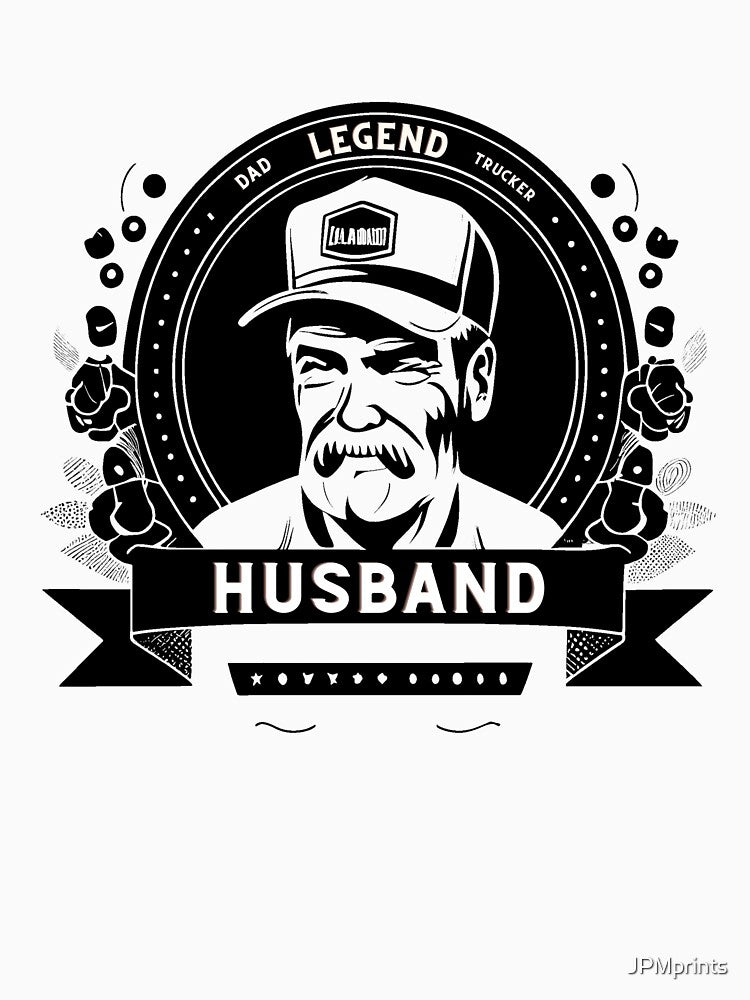 Husband Dad Trucker Legend V3 by JPMprints