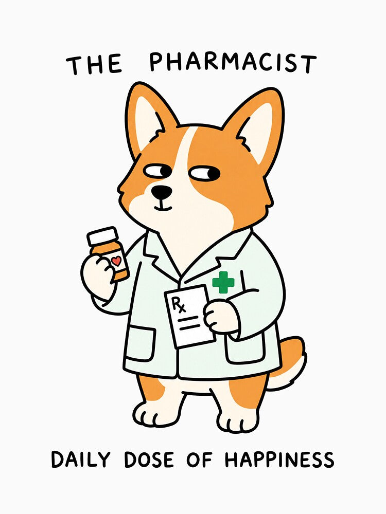 The Pharmacist Corgi Daily Dose Of Happiness by SayMaria