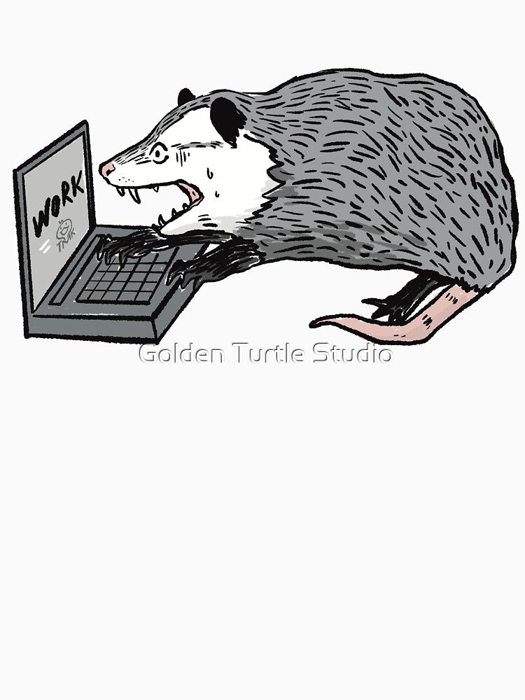 Opossum working | I don't know what I'm doing | Funny opossum memes by Golden Turtle Studio