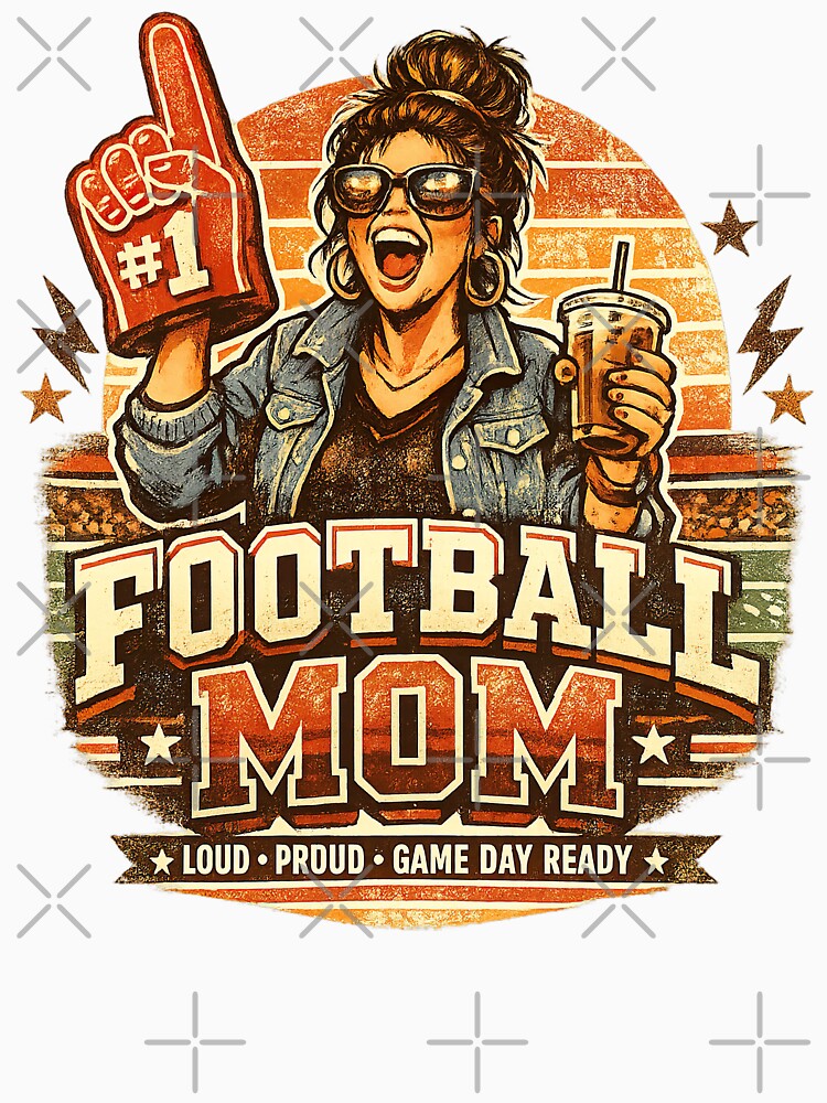 Football Mom, Retro Vintage Style by graphic-genie