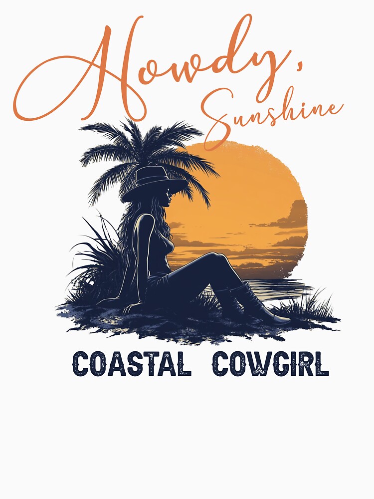 Retro Coastal Cowgirl Howdy Sunshine by Jcat7