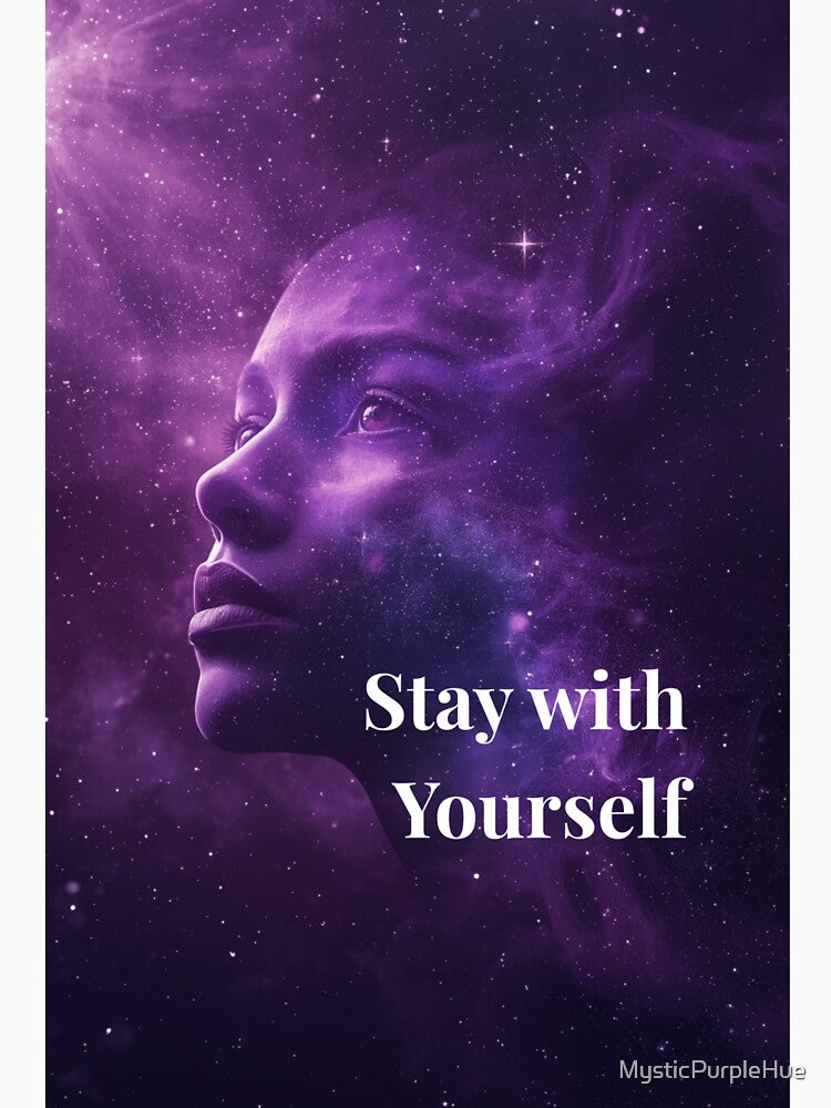 stay with yourself | purple cosmic aesthetic by MysticPurpleHue