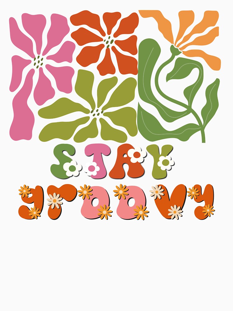 Stay Groovy Abstract Flower Pattern by shazdesign24