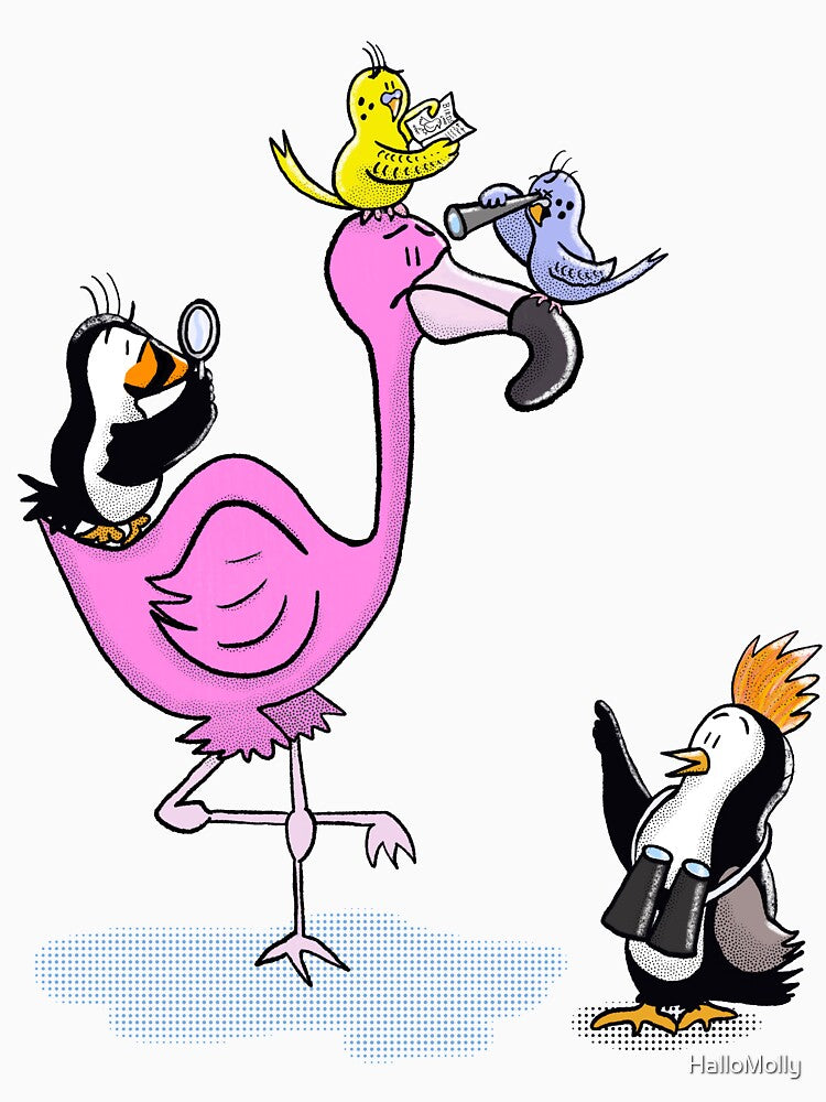 Birdwatching Birds - Birder Artwork by HalloMolly