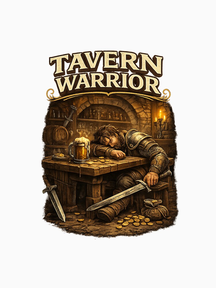 Tavern Warrior – Fantasy Gamer & RPG Humor Design by EK-Studio