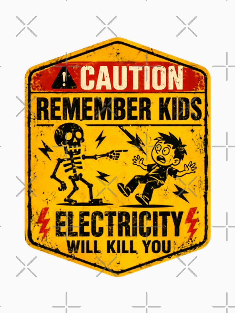 Caution Remember Kids Electricity Will Kill You Electrician Safety Warning Danger Engineer by HumansStuck12
