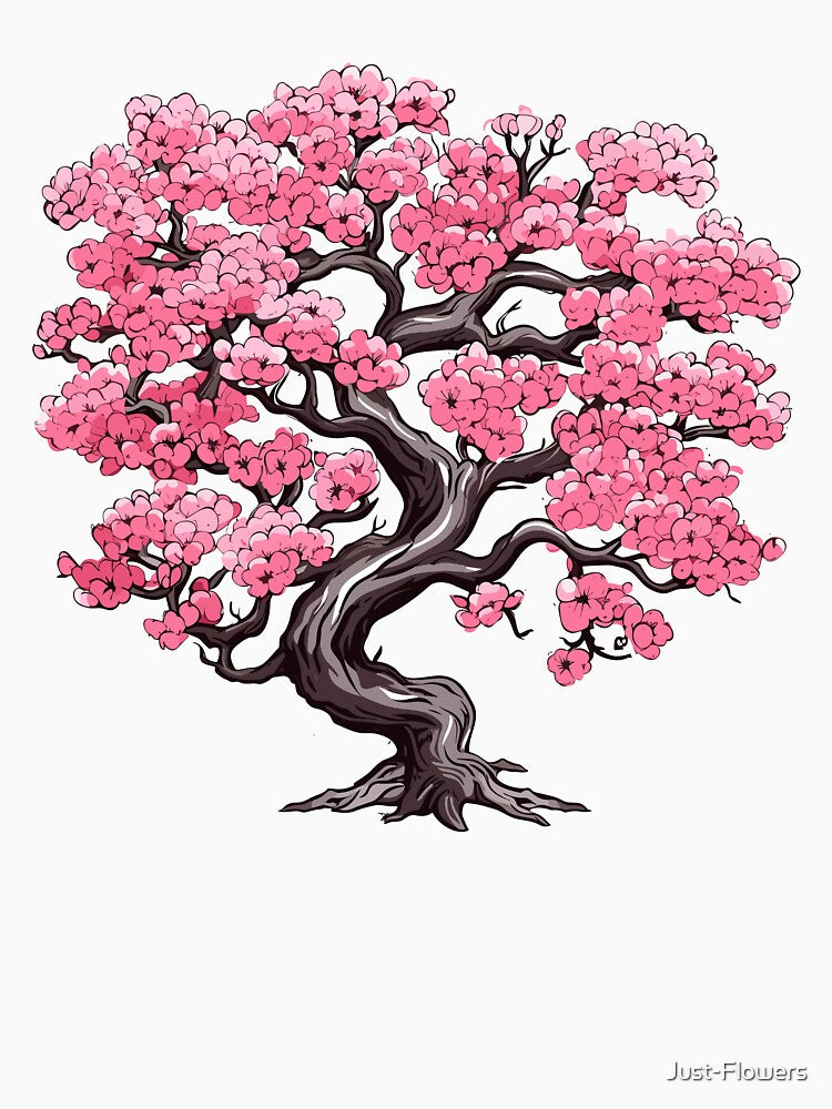 Hand Drawn Cherry Blossom Tree by Just-Flowers