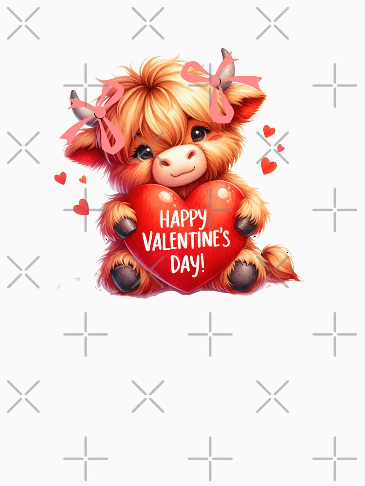 Scottish Highland Baby Cow Valentine by TheAnimalZ00