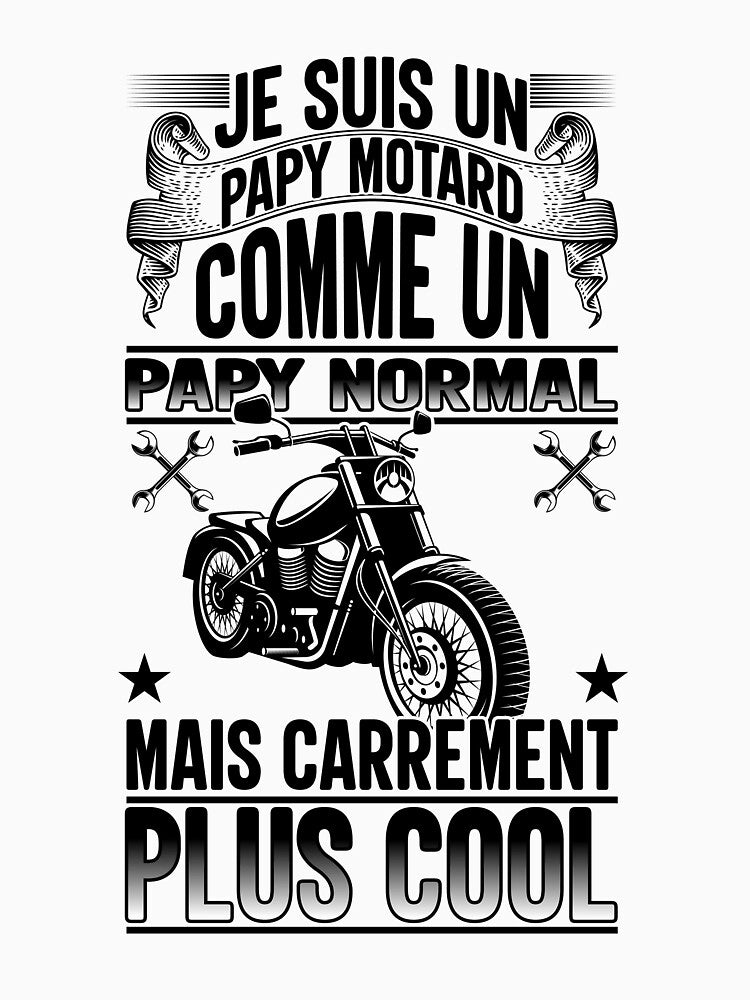 Motorcycle biker grandpa - Cool grandpa gift by lapolonaise