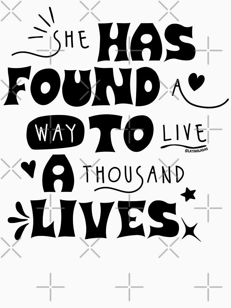 She Has Found A Way To Live A Thousand Lives / Black Bookish Aesthetic Bookworm Quote For Kindle Girlie Readers Tbr Booktok by Latinoladas