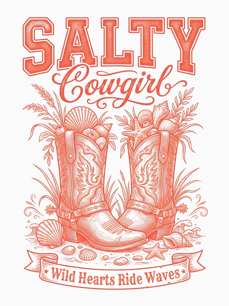 Salty Cowgirl – Coastal Cowgirl Boots Design by Sea Gem