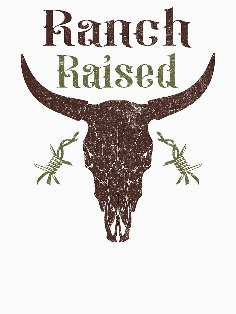 Ranch Raised — Rustic Western Country Aesthetic Design by PiqoPrints