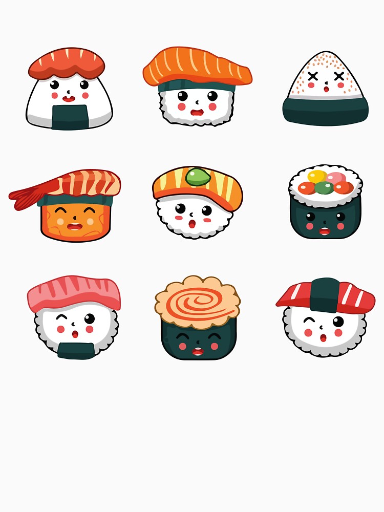 Kawaii sushi by BrownHorse90s