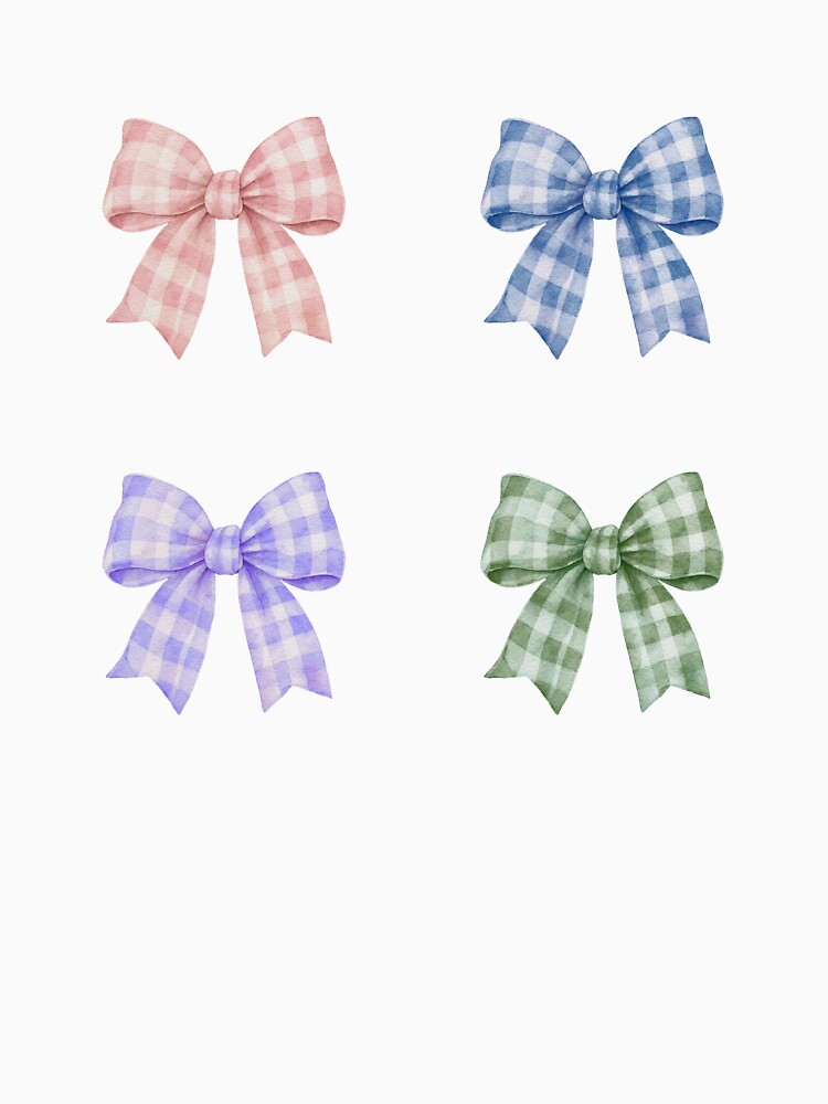 Plaid Bow Sticker Pack | Cute Coquette Ribbon Aesthetic Stickers by InfiniteSticker