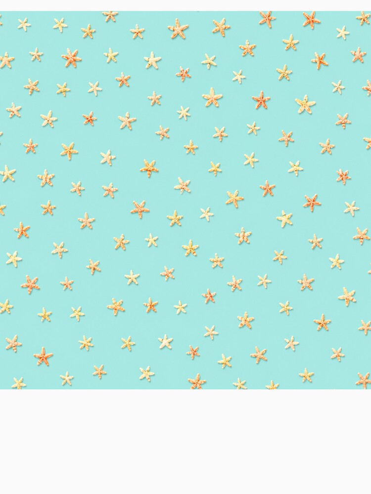 Starfish pattern with Turquoise background by irisArtts