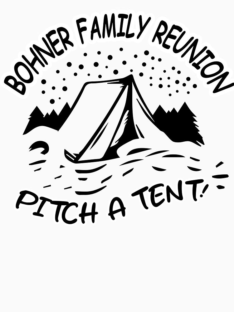 Black White Bohner Family Reunion a Tent by eyllismerch