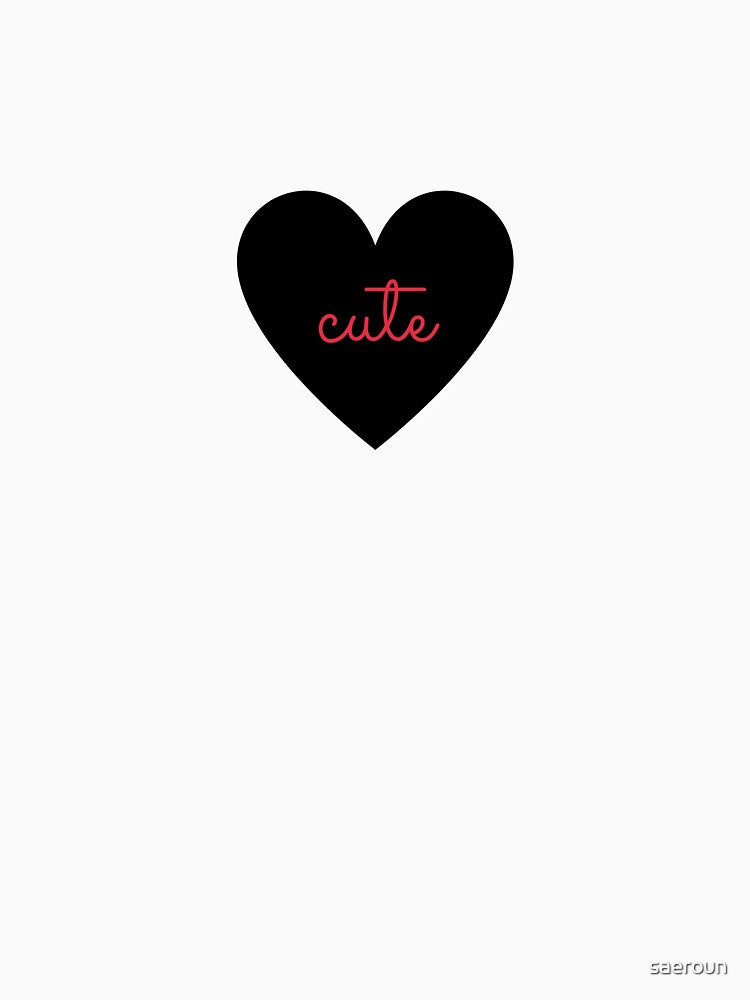 Cute Heart Print (Black + Red) by saeroun