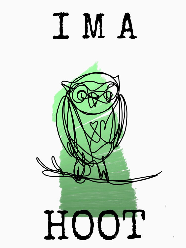 I M A Hoot Owl One Line Art by NftyThreads