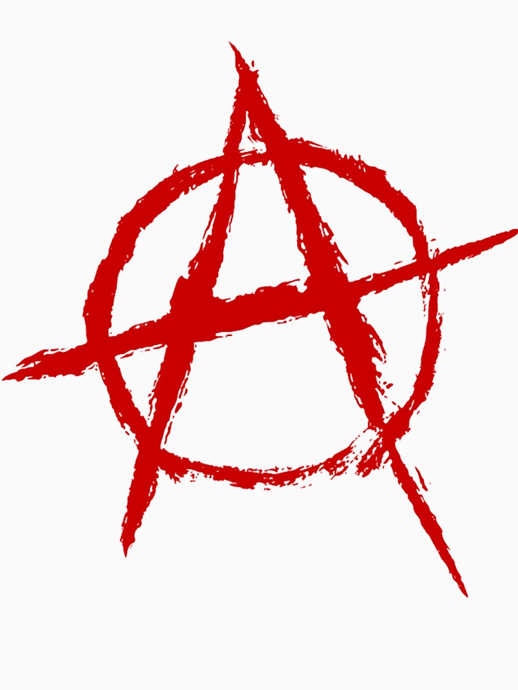 Anarchy symbol in reds by MarcelColl