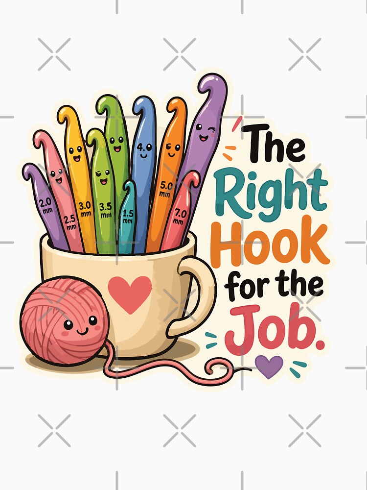 The Right Hook for the Job Funny Crochet by SimplePoDesign