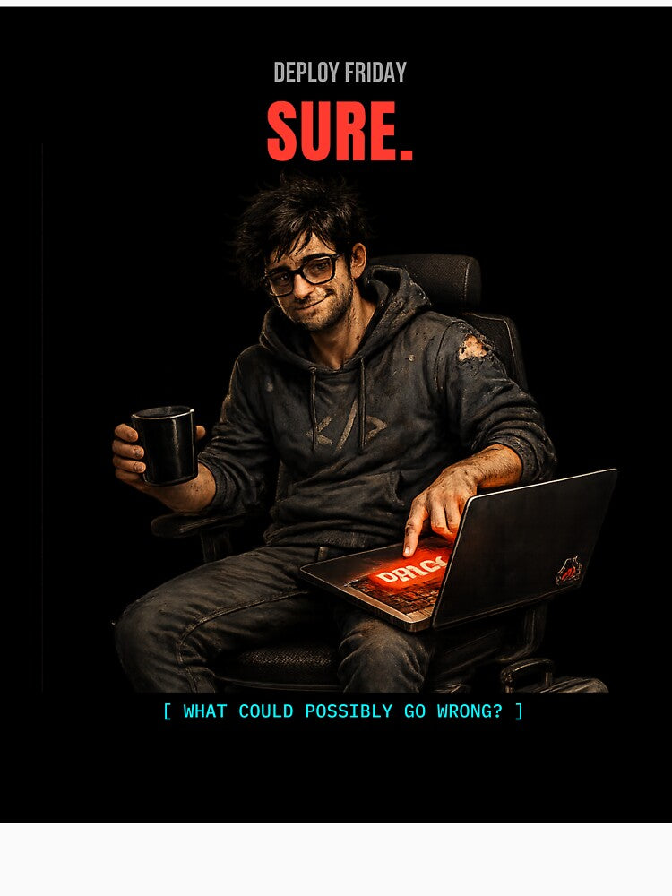 Deploy Friday Sure – Funny Programmer T-Shirt  Developer Humor Design by BuggedThreads