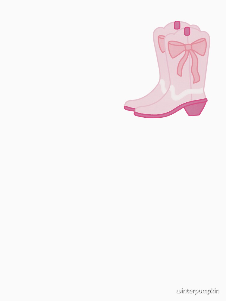 Cute Pink Cowboy Boots with Bows by winterpumpkin