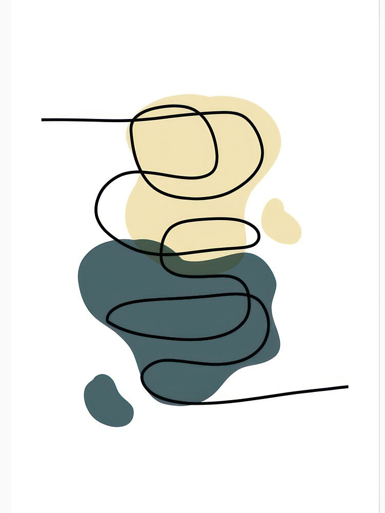 Abstract line art minimalist scribble art illustration vintage by nebelimr