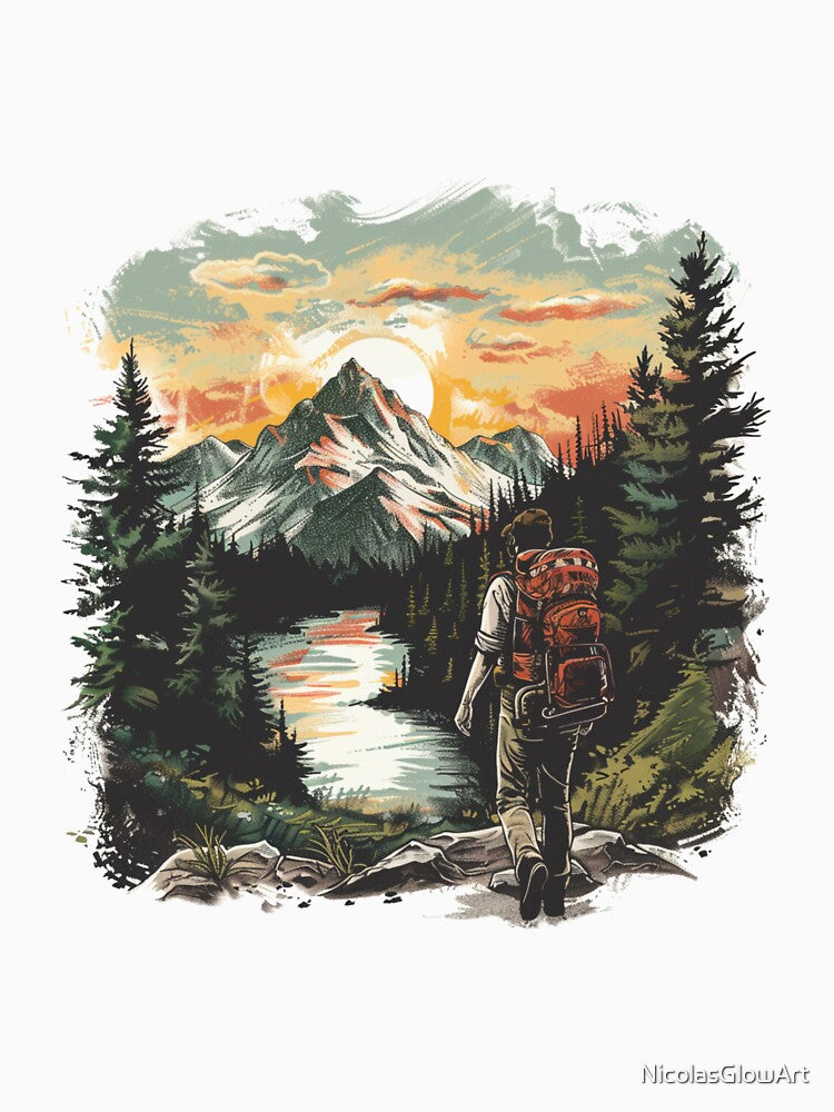 Hiker In Nature by NicolasGlowArt