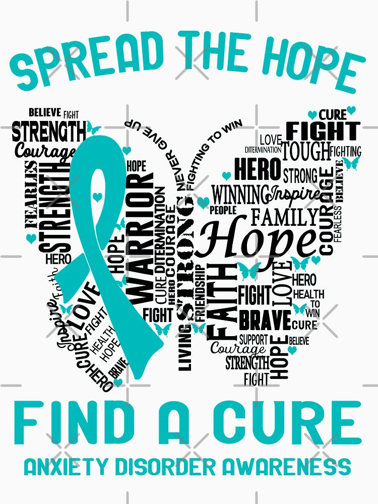 Anxiety Disorder Awareness Spread The Hope Find A Cure by Victormoratalla