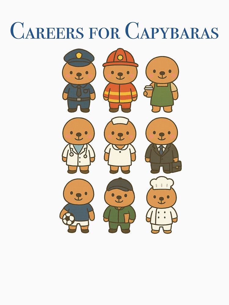 Careers for Capybaras Playful Kawaii Design by Pokah79