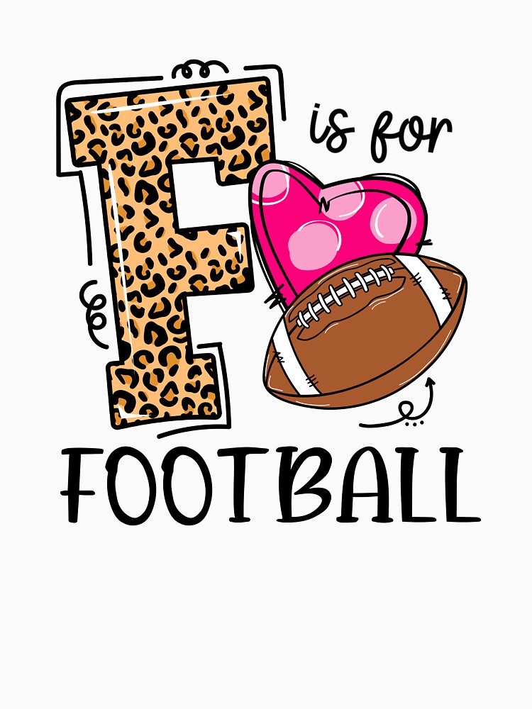 Game Day F Is For Football Funny Team Sports Gifts Men Women by AdellAddie