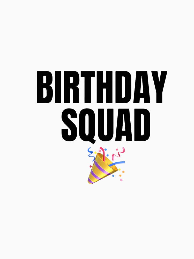 Birthday Squad Matching Shirts – Group Birthday Party Outfit Design by Aisha Creates
