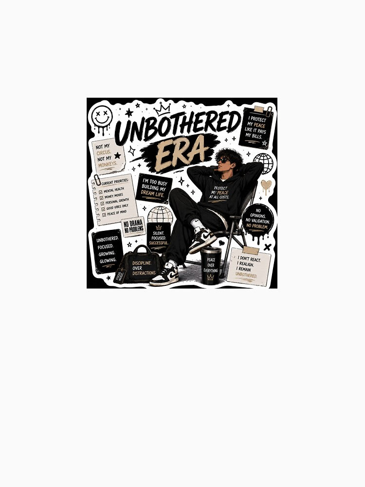 Unbothered Era | Protect My Peace Gen Z Aesthetic Sticker by Ananyamalik12