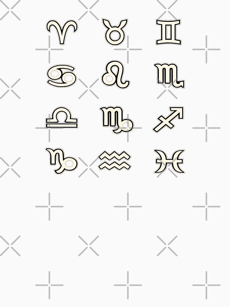 Minimalist Zodiac - Astrology Symbols by HoloInverse