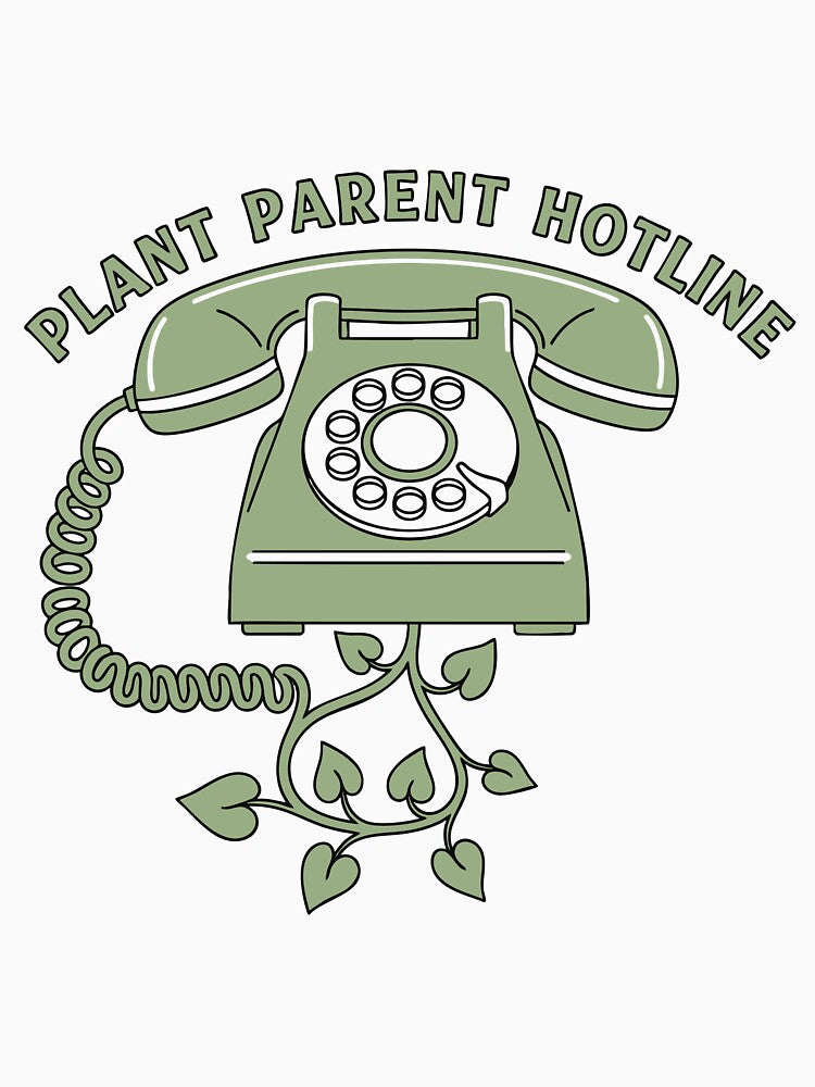 Plant Hotline Phone Funny Plant Lover Tee by TheLunarLab