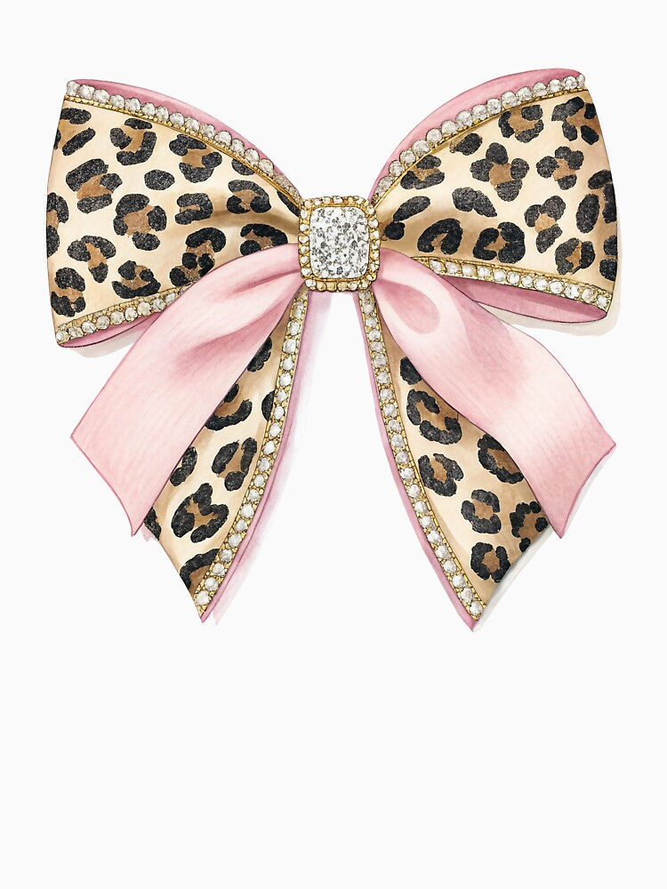 Leopard Print Pink Coquette Bow by CraftsEtc