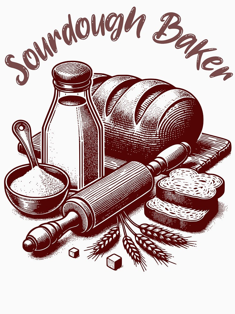 Vintage Sourdough Baker for woman baker baking bread by All Year Round