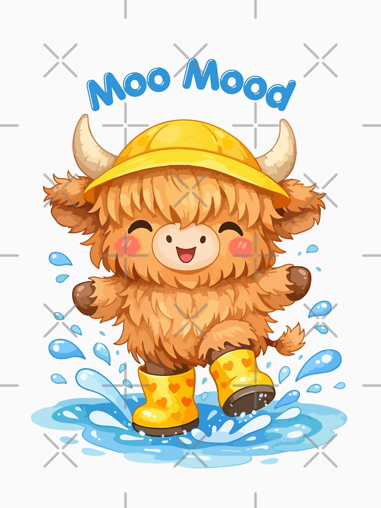 Cute Kawaii Highland Cow for Cow Lovers | Moo Moo Funny Farm Animal by stylishdzign