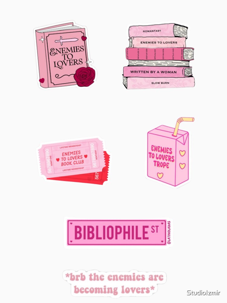 Enemies to Lovers Aesthetic Bookish Sticker Pack by StudioIzmir