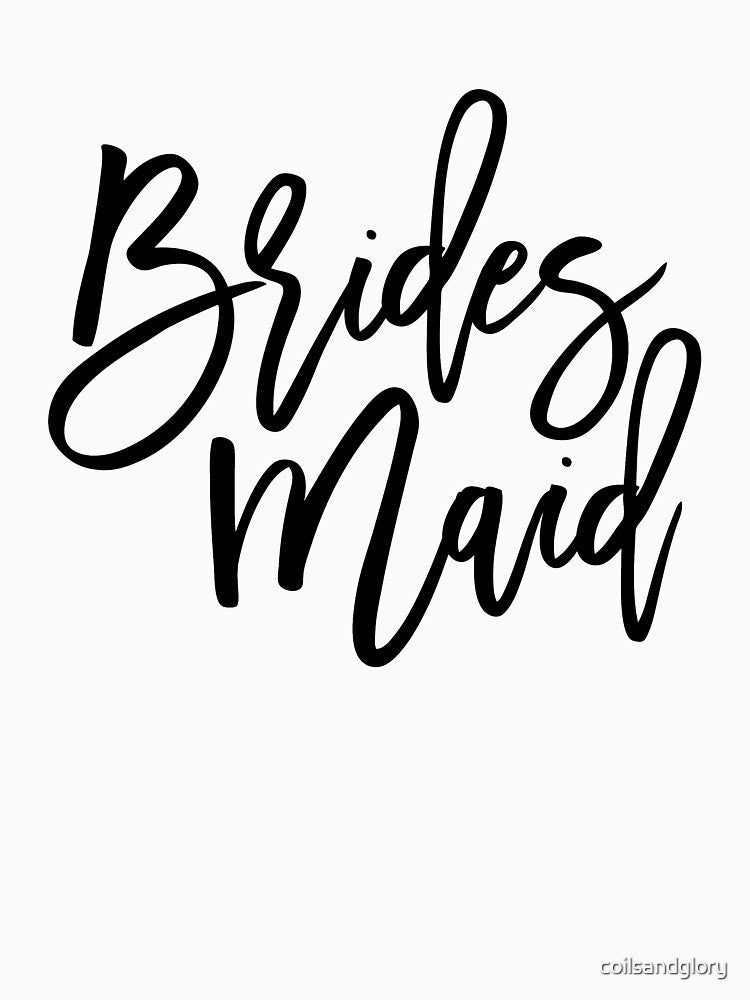 Bridesmaid Calligraphy Bridal Party by coilsandglory
