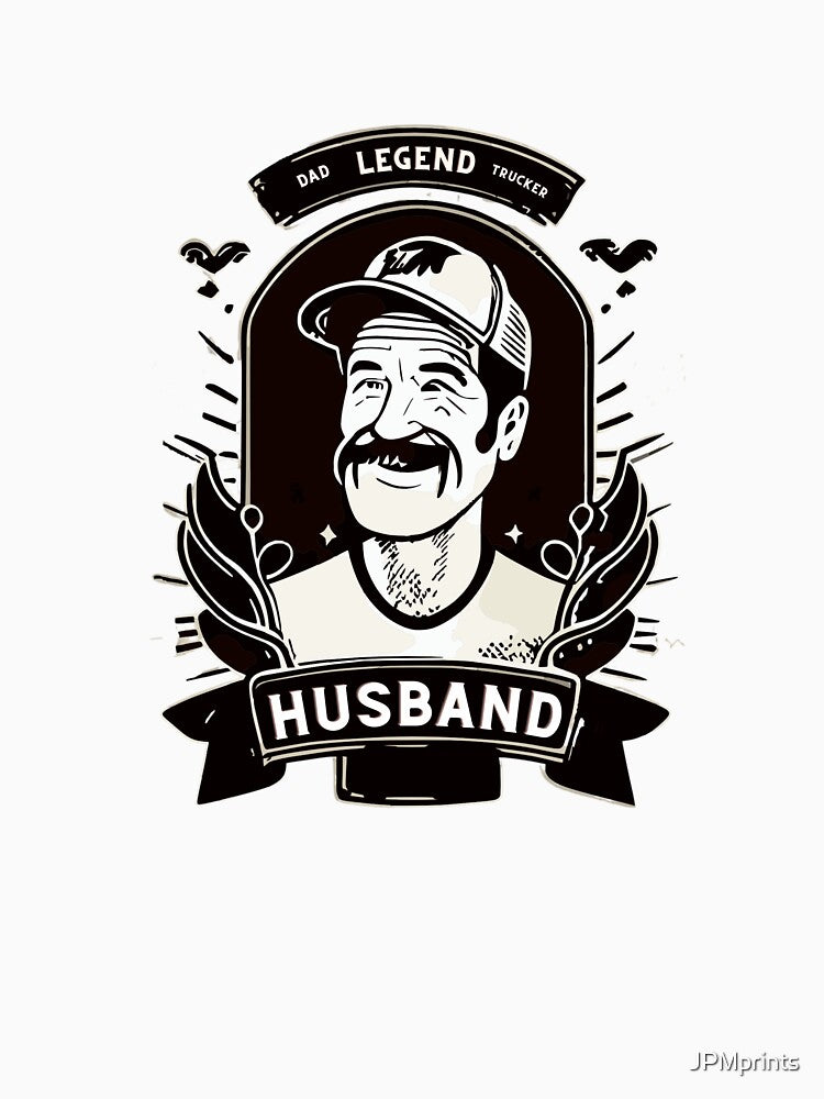 Husband Dad Trucker Legend V4 by JPMprints