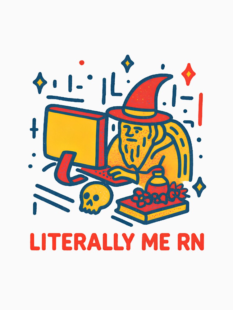 Literally Me RN Wizard — Funny Tech Worker & Programmer Meme Art by Colorful-Garden