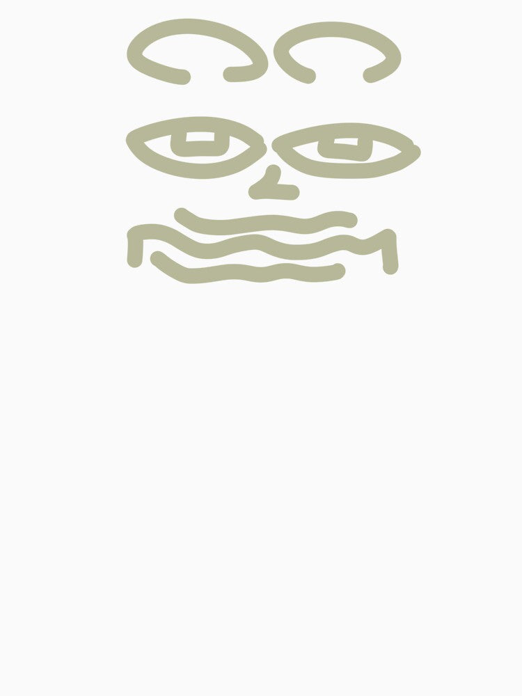 Minimalist Doodle Face – Neutral Abstract Line Art Character by felipemaldonadoart