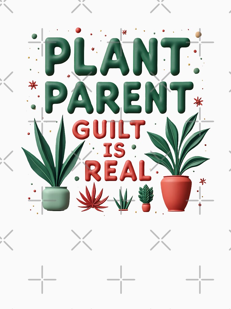 Plant Parent Guilt is Real - Funny Retro Botanical Design for Plant Lovers by Vajid Designs