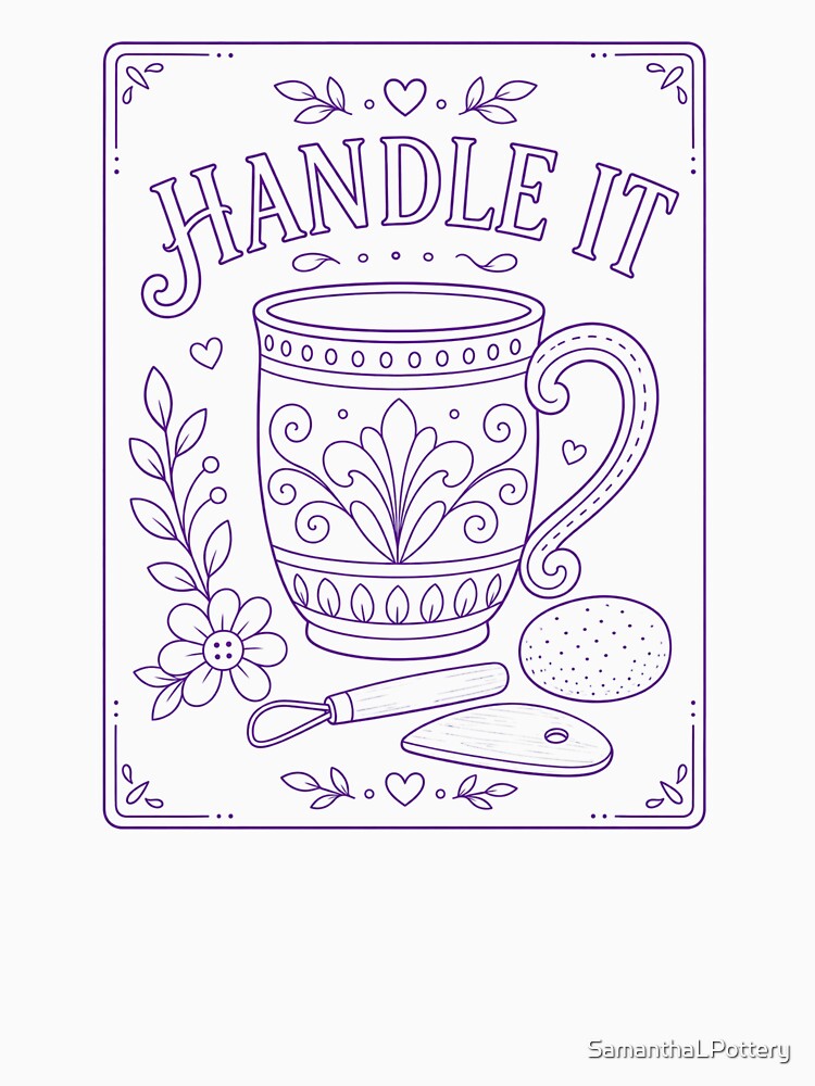 Handle it Pottery Mug Purple by SamanthaLPottery