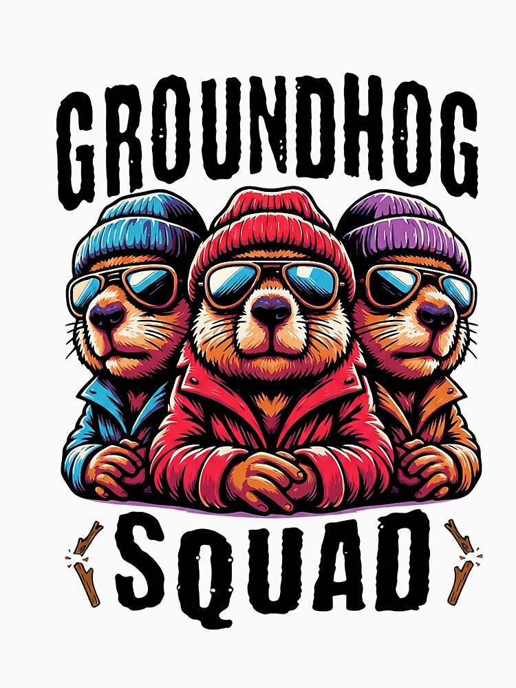 Groundhog Squad Funny Animal Lover Groundhog Day Group by ArleneRowe